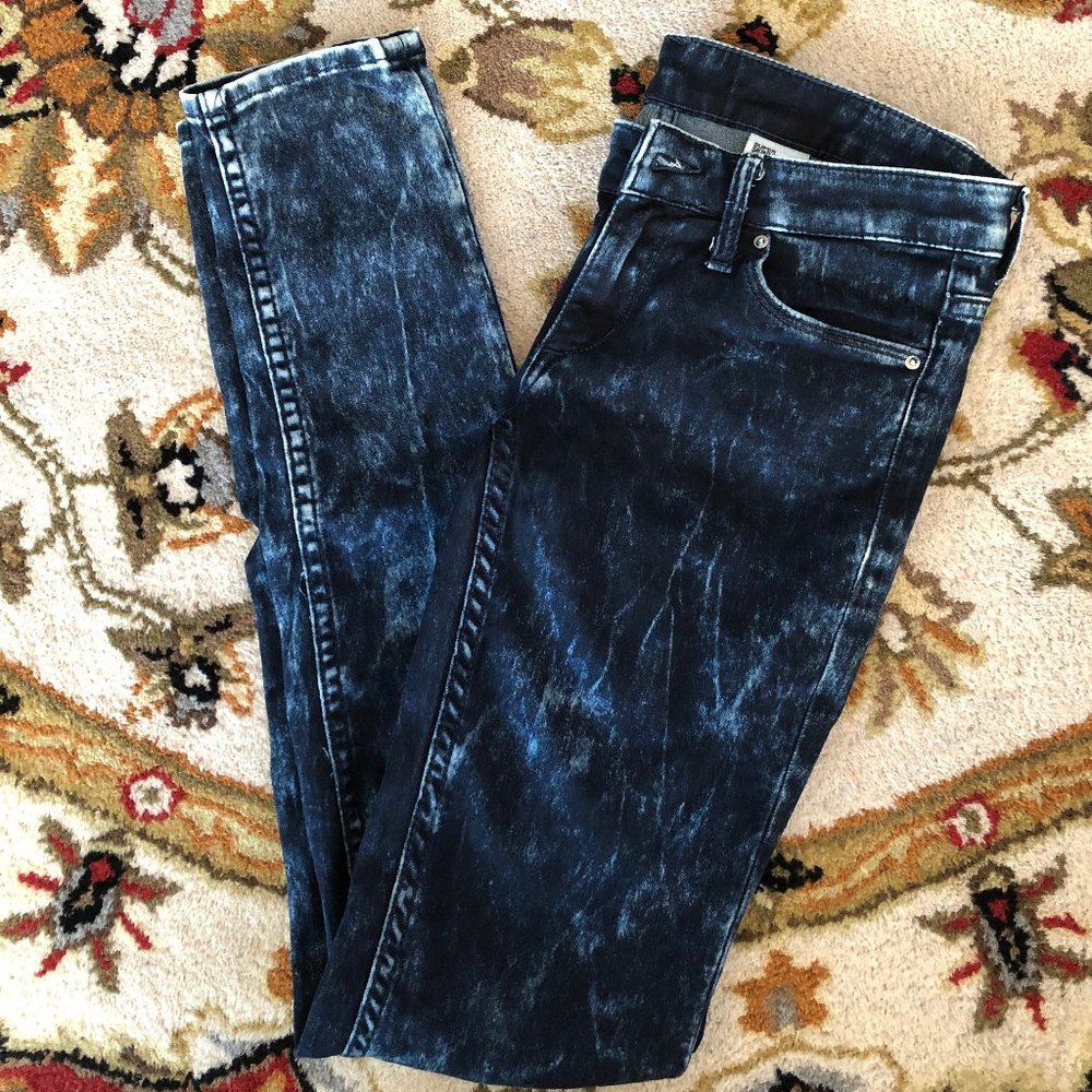 H&M &Denim Dark Wash, Low-rise, Skinny Jeans
